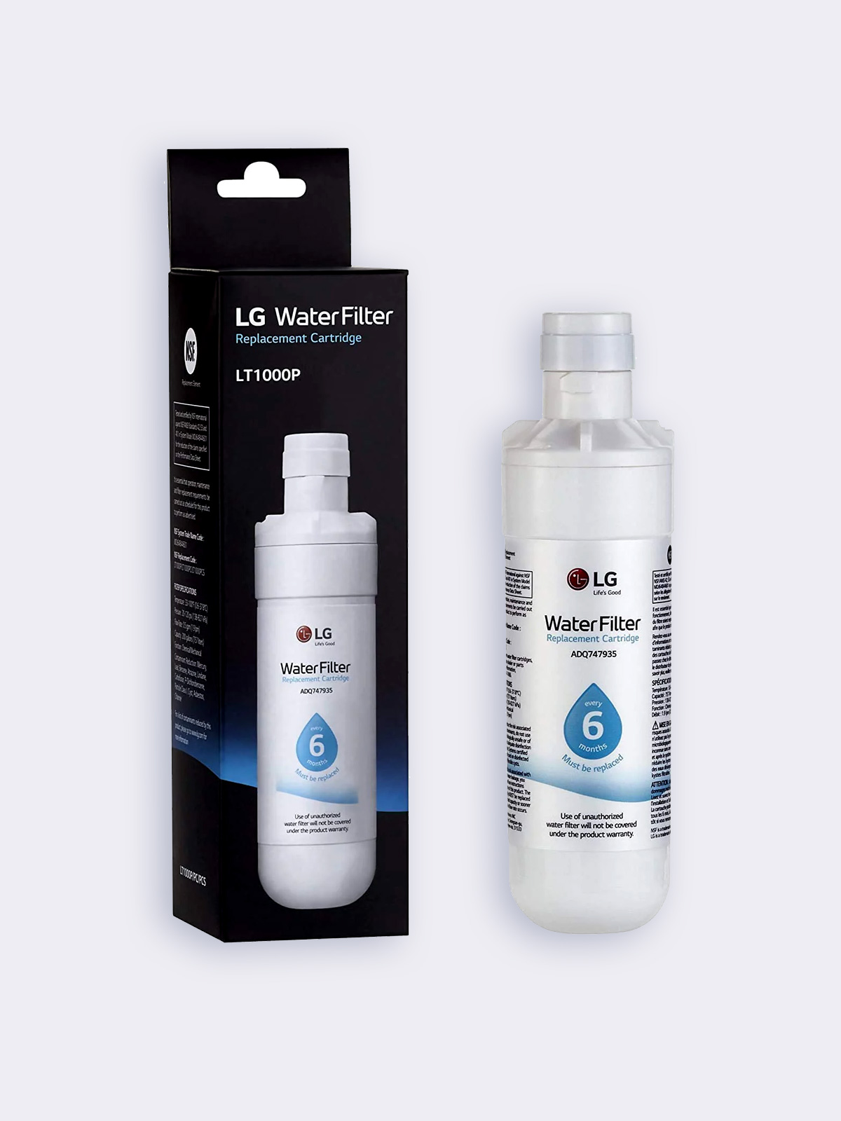 Filtro LG agua para refrigerador LT1000